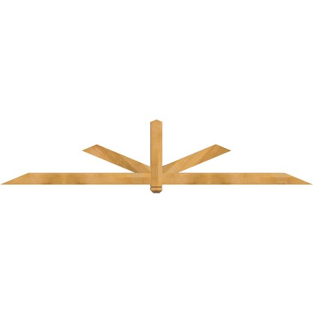 Ekena Millwork Kennewick Rough Sawn Timber Gable Bracket, Western Red Cedar, 108"W x 22"H x 4"D x 4"F, 5/12 Pitch GBW108X22X0404KEN00RWR
